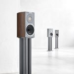 Audiovector Stand Mount speaker stand with a painted Gun Metal finish