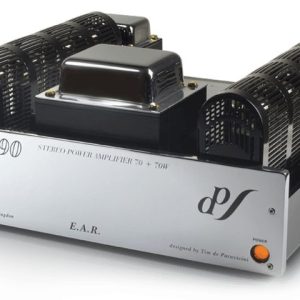 EAR Yoshino 890 valve power amplifier with a chrome-plated brass front panel