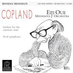 Reference Recordings Aaron Copland LP cover featuring Eiji Oue and the Minnesota Orchestra