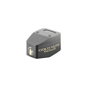 Gold Note Machiavelli Gold MKII MC phono cartridge with black duralumin body