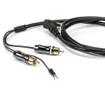 Black Gold Note Phono Cable with DIN/RCA connections for Gold Note tonearms