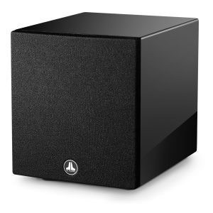 JL audio Dominion d108-GLOSS juodos blizgios apdailos žemųjų dažnių kolonėlė