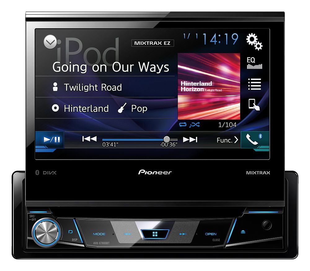 pioneer-avh-x7800bt-1.jpg Pioneer AVH-X7800BT 1-DIN in-car multimedia receiver with a fold-out touchscreen