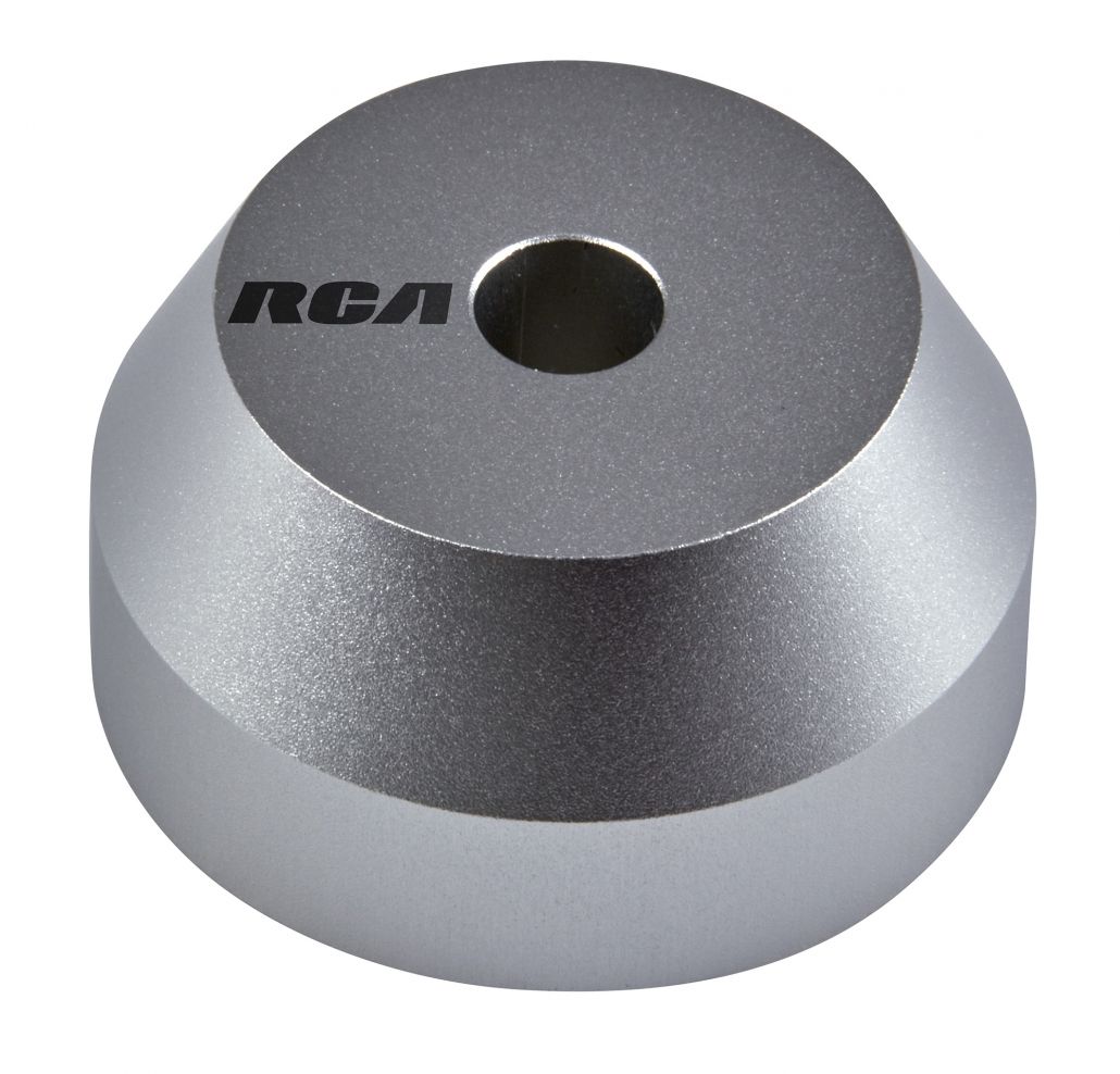 rca-7-singl-adapteris RCA 7″ singlų adapteris - 7 colių vinilinių plokštelių centrinės angos adapteris